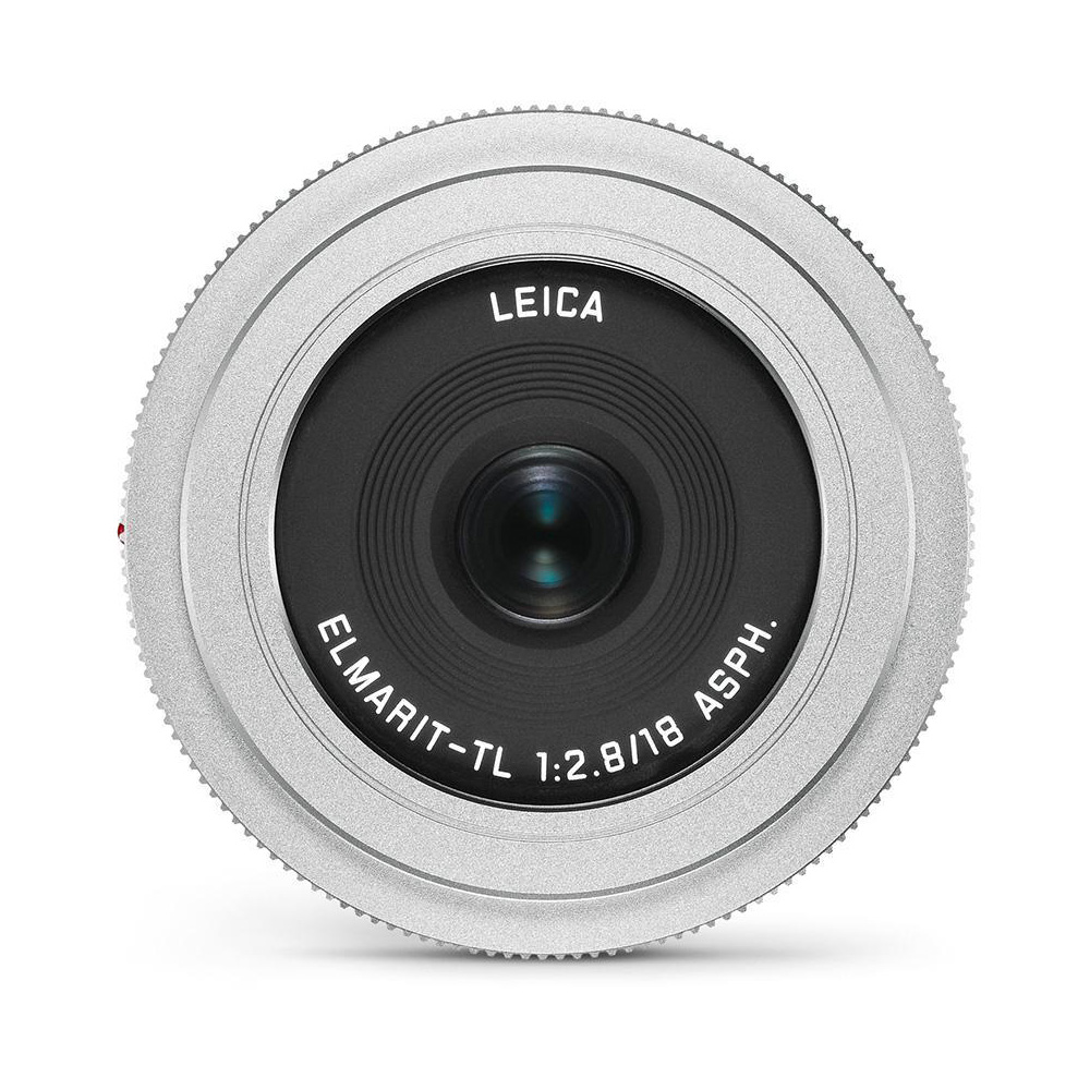 Leica Elmarit TL 18 mm f/2.8 ASPH Pancake Lens Silver Anodised