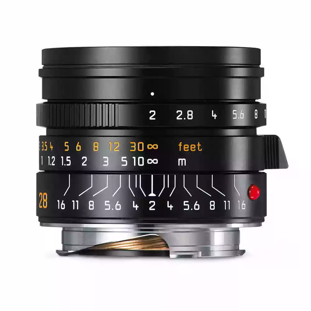 Leica Summicron M 28mm f/2 ASPH Lens Black Anodised