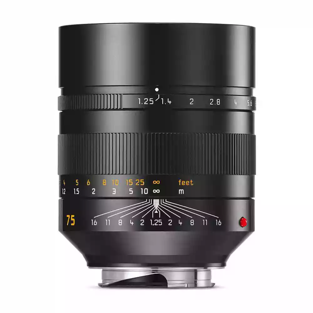 Leica Noctilux M 75mm f/1.25 ASPH Lens Black Anodised