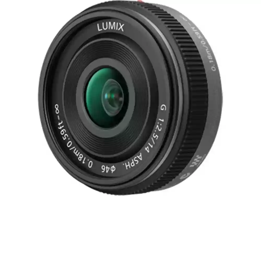 Panasonic Lumix G 14mm f/2.5 ASPH II Pancake Lens Black