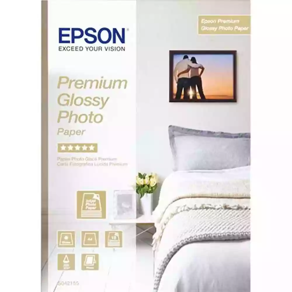 Epson Premium Glossy Photo Paper - A4 - 15 sheets - 255gsm