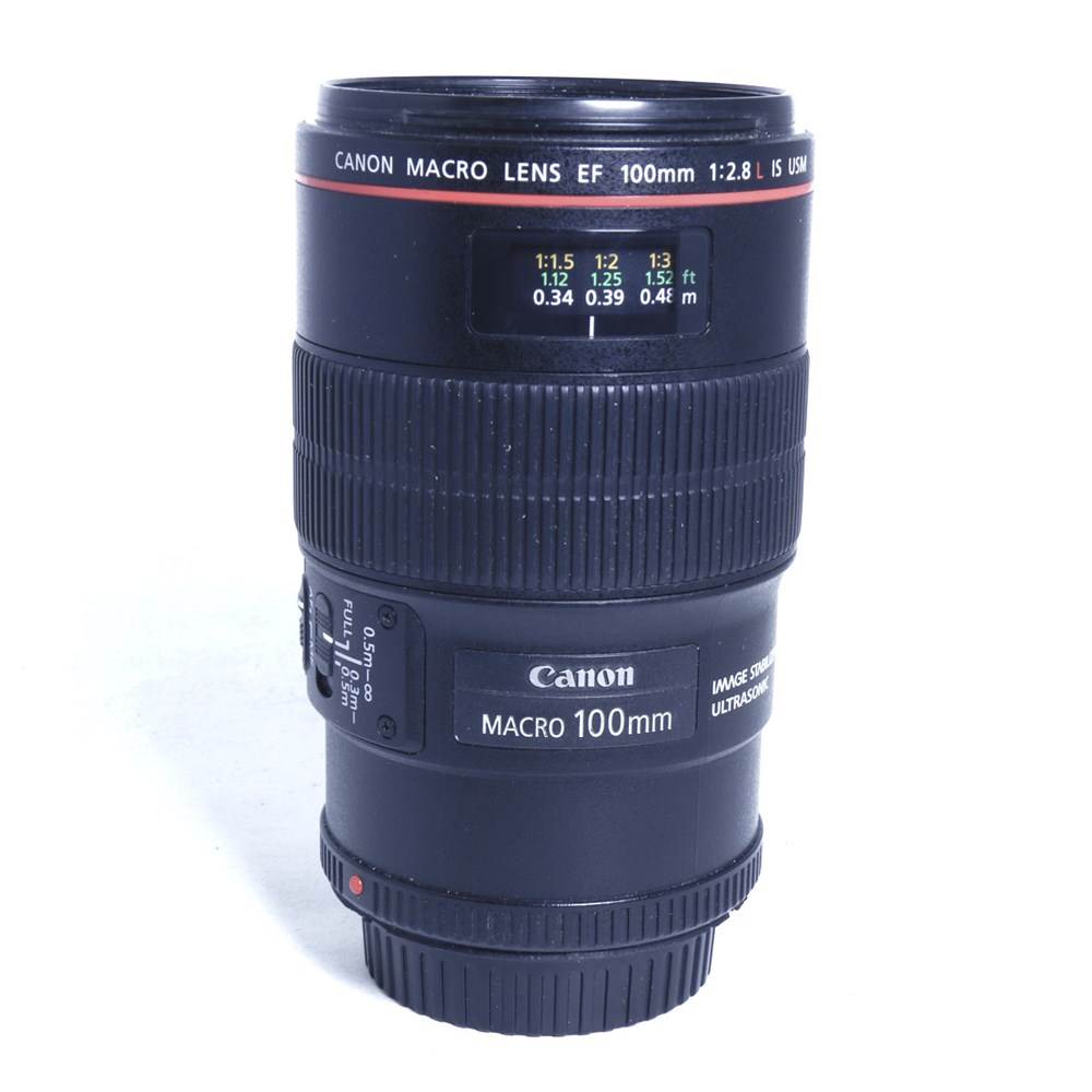 Used Canon EF 100mm f/2.8L IS USM Autofocus Macro Lens