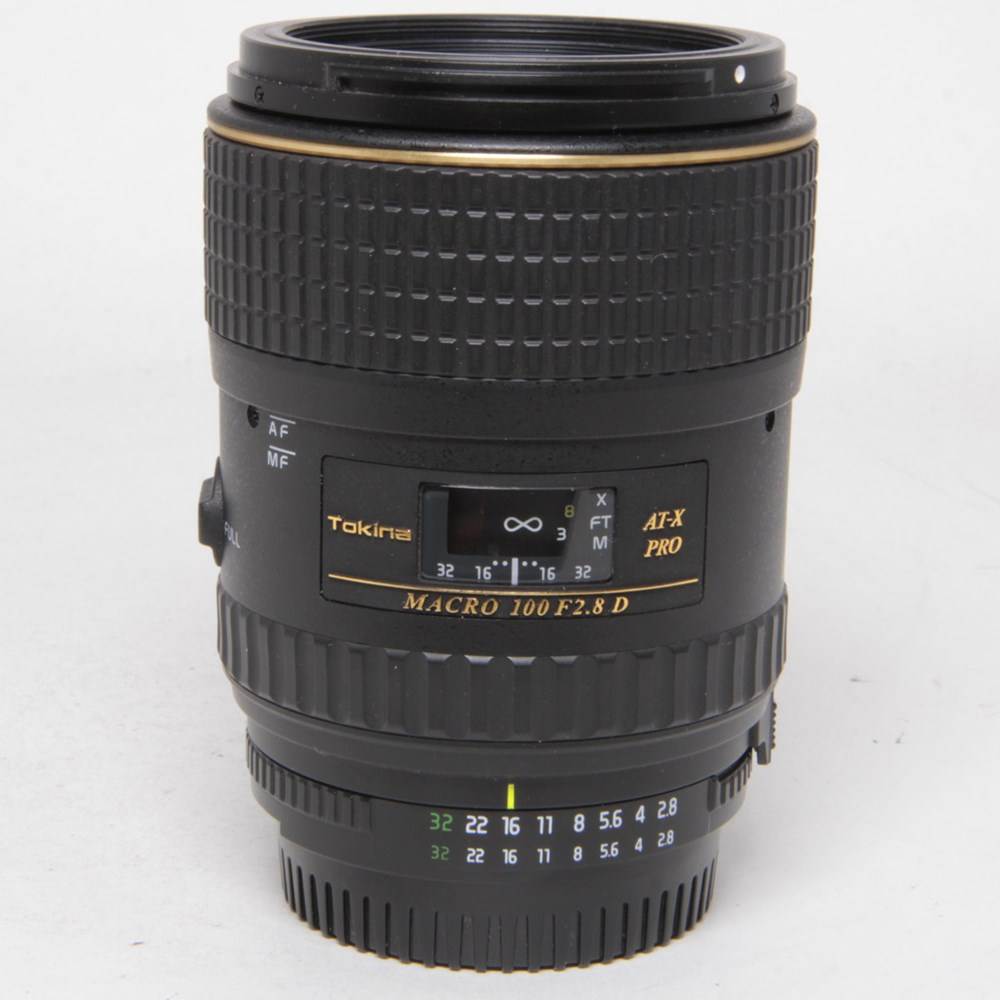 Used Tokina 100mm f/2.8 AT-X M100 AF Pro D Macro Lens Nikon F Mount