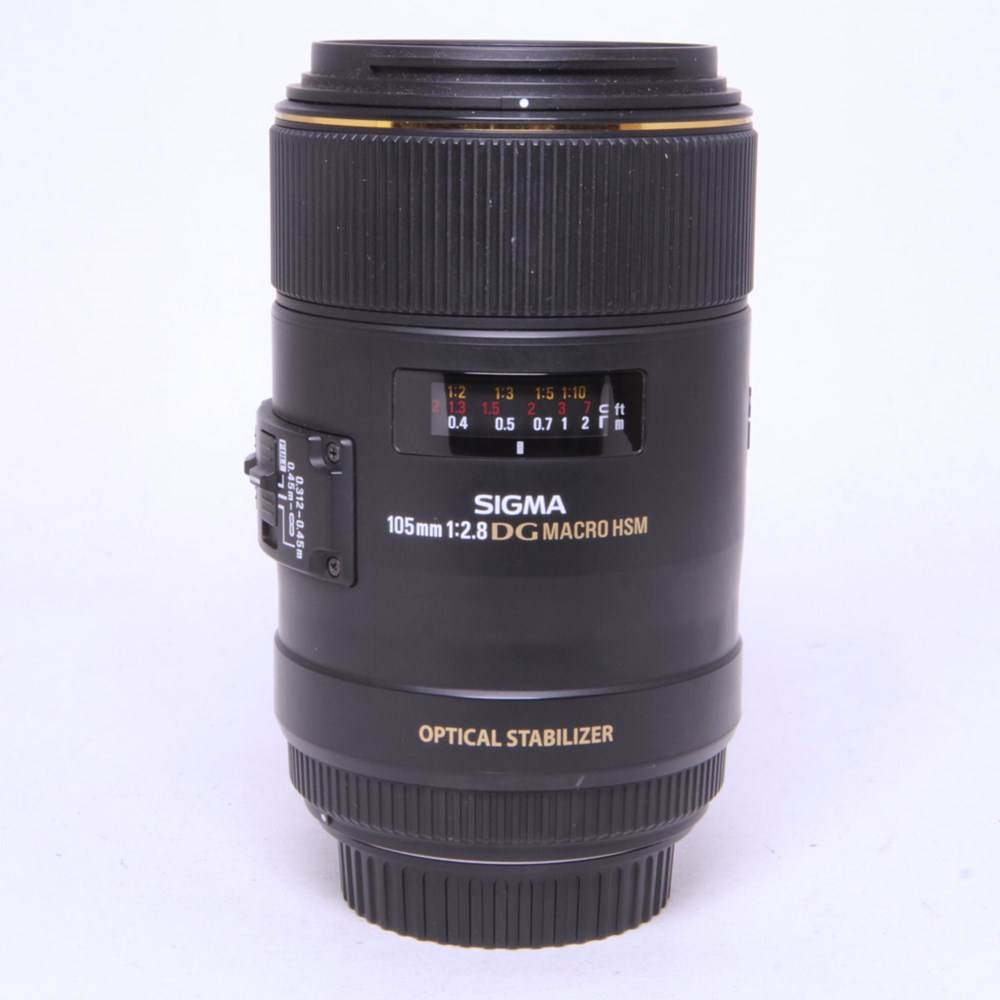 Used Sigma 105mm f/2.8 EX DG OS HSM Macro Lens Canon EF