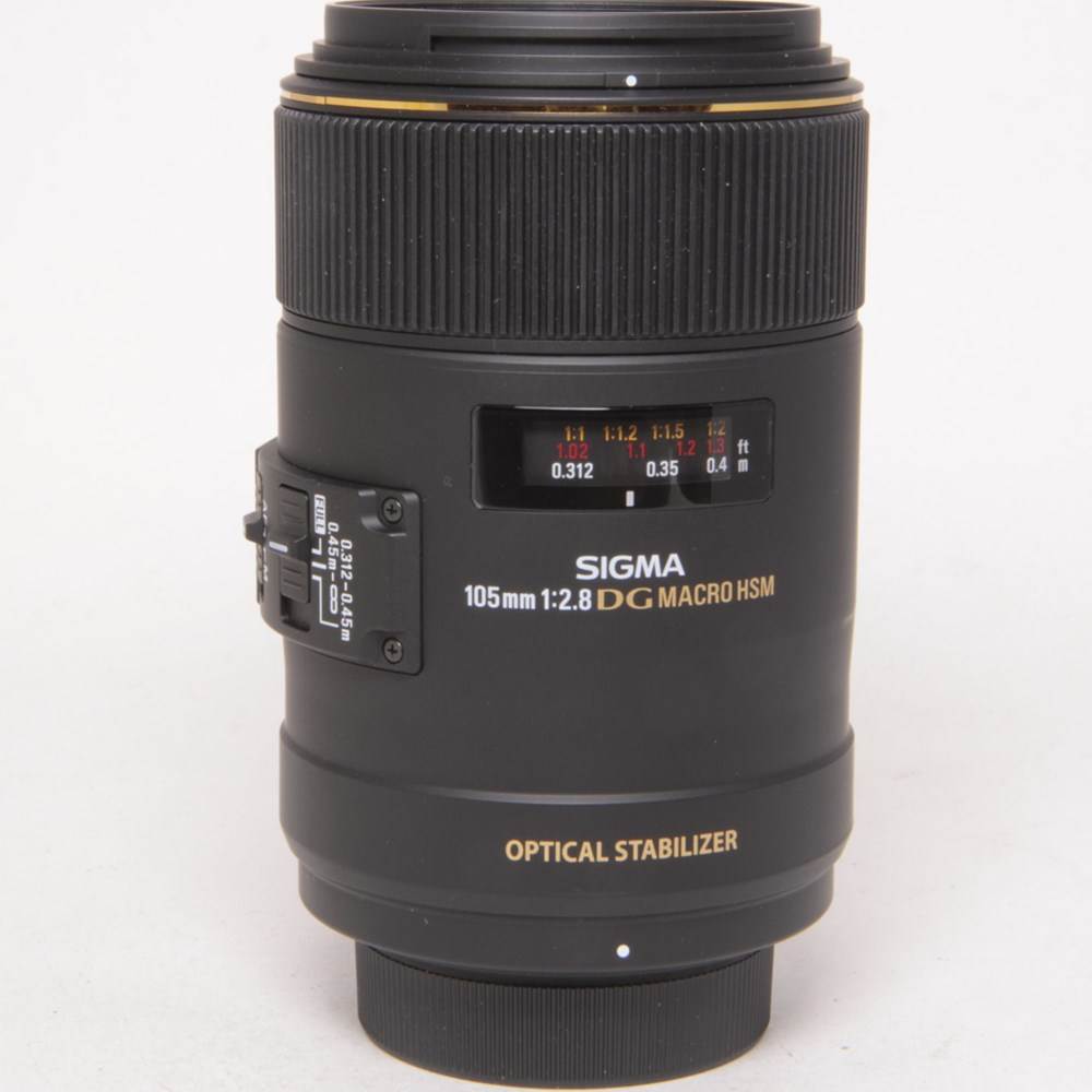 Used Sigma 105mm f/2.8 EX DG OS HSM Macro Lens Nikon F