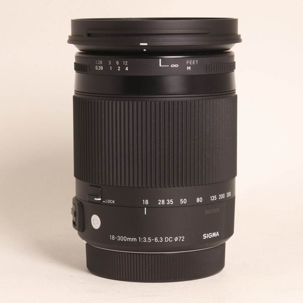 Used Sigma 18-300mm f/3.5-6.3 DC Macro OS HSM Contemporary Lens Canon EF