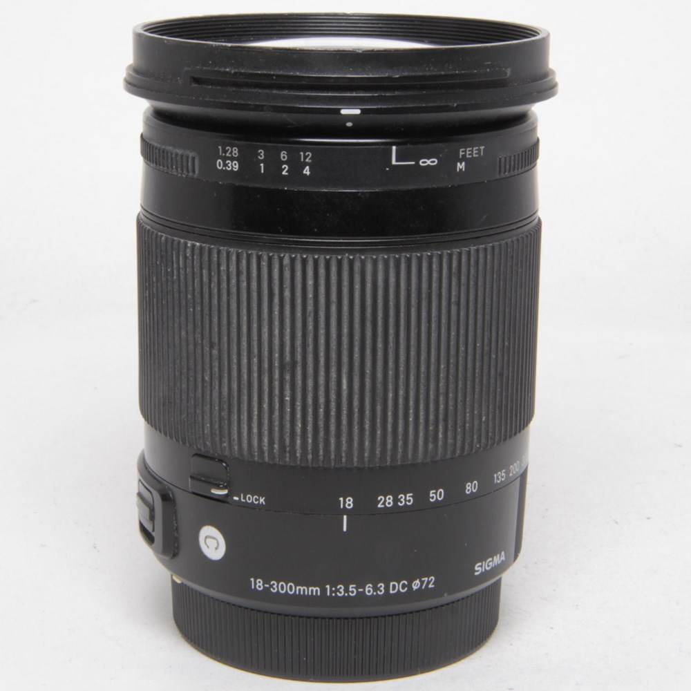 Used Sigma 18-300mm f/3.5-6.3 DC Macro OS HSM Contemporary Lens Canon EF