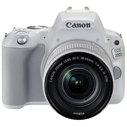 Canon EOS 200D DSLR Camera in White + 18-55mm IS STM Lens Kit