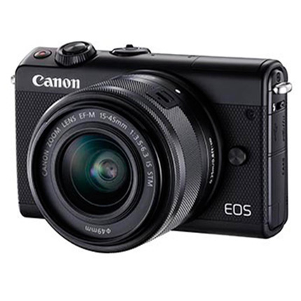 Canon EOS M100 Body With EF-M 15-45mm f/3.5-6.3 IS STM Lens Black