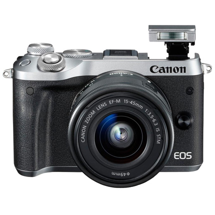 Canon EOS M6 Mirrorless Camera With EF-M 15-45mm IS STM Lens Silver