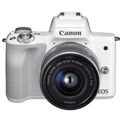 Canon EOS M50 Body With EF-M 15-45mm IS STM Lens Kit White