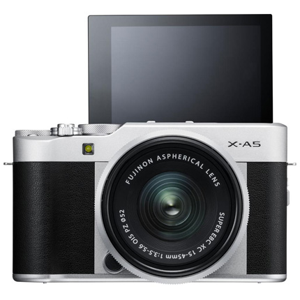 Fujifilm X-A5 Mirrorless Camera With XC 15-45mm Lens Black/Silver