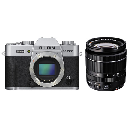 Fujifilm X-T20 Camera With XF 18-55mm LM OIS Lens Kit Silver