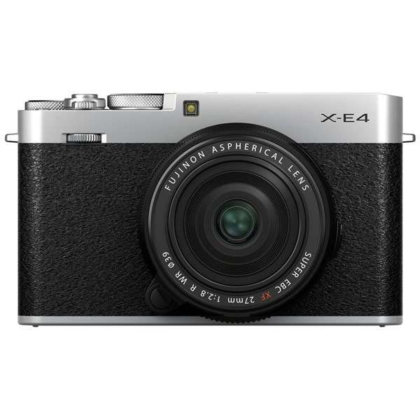 Fujifilm X-E4 Mirrorless Camera With XF 27mm WR f/2.8 Lens Kit Silver