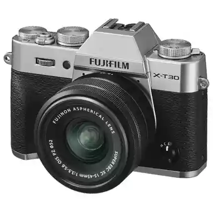 Fujifilm X-T30 Mirrorless Camera with XC 15-45mm OIS Lens Kit Silver