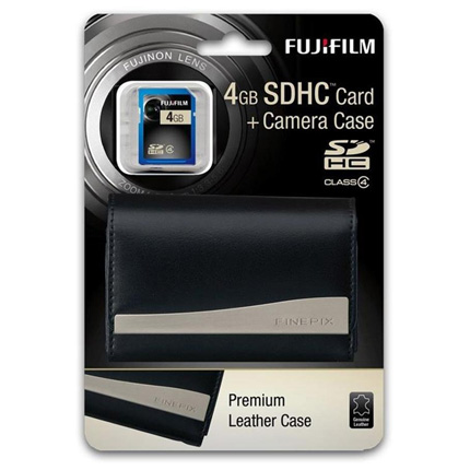 Fujifilm F300 Premium Leather Case and 4GB SDHC