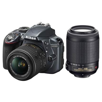 Nikon D3300 18-55mm VR II + 55-200mm VR Kit - refurbished