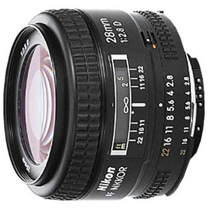Nikon AF Nikkor 28mm f/2.8D Wide Angle Prime Lens
