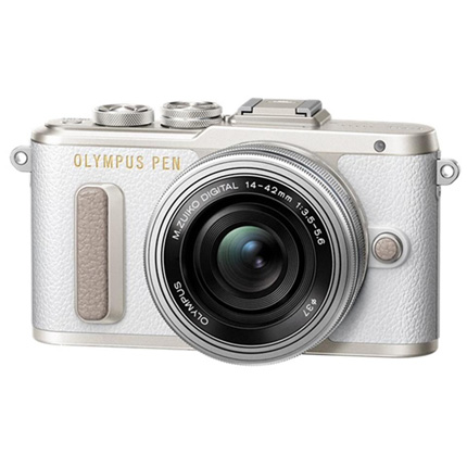 Olympus E-PL8 Digital Camera with 14-42EZ Pancake Lens Kit White