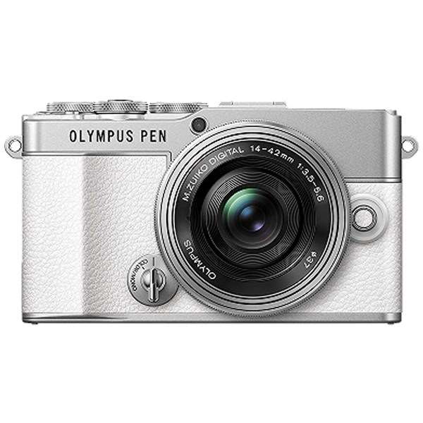Olympus PEN E-P7 White With 14-42mm Pancake Zoom Lens Kit
