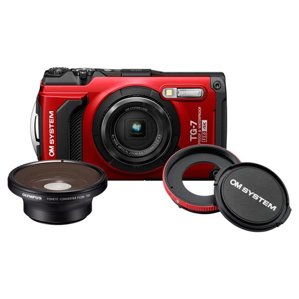 OM System Tough TG-7 Fisheye Kit Red