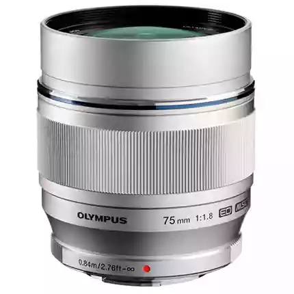 Olympus M.Zuiko Digital ED 75mm f/1.8 Telephoto Lens Silver
