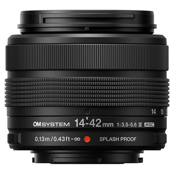 OM System M.Zuiko Digital 14-42mm F3.5-5.6 III Lens Black
