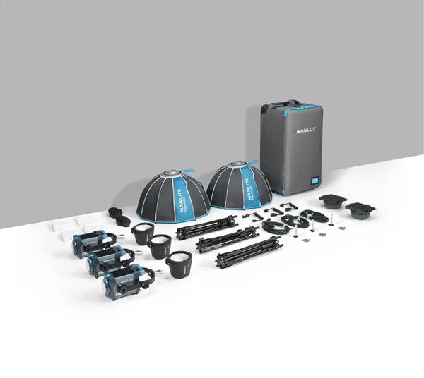 NANLUX Evoke 150C 3KIT 3 x LED Full-Colour Spot Light with Light Stands Kit