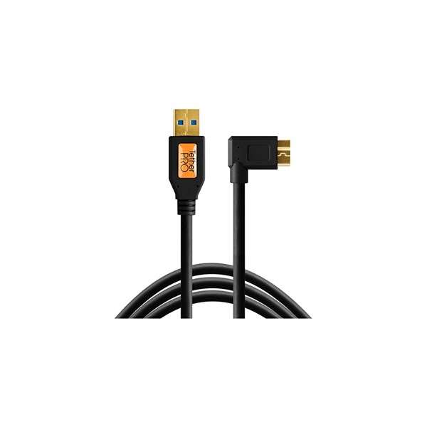 Tether Tools TetherPro USB 3.0 to Micro-B Right Angle 15 foot Black