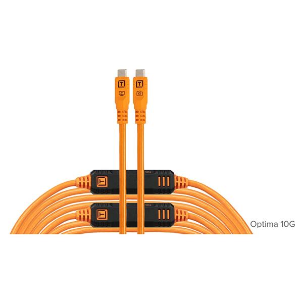 Tether Tools TetherPro Optima 10G USB-C 1m Straight to Straight Orange
