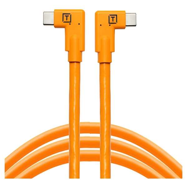 Tether Tools TetherPro 50cm USB-C to USB-C Right Angle Pigtail Orange