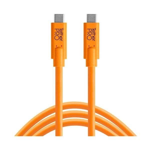 Tether Tools TetherPro USB-C to USB-C Orange 15 Feet (4.6m) Open Box