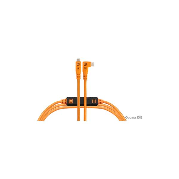 Tether Tools TetherPro Optima 10G USB-C 4.6m Straight to Right Orange