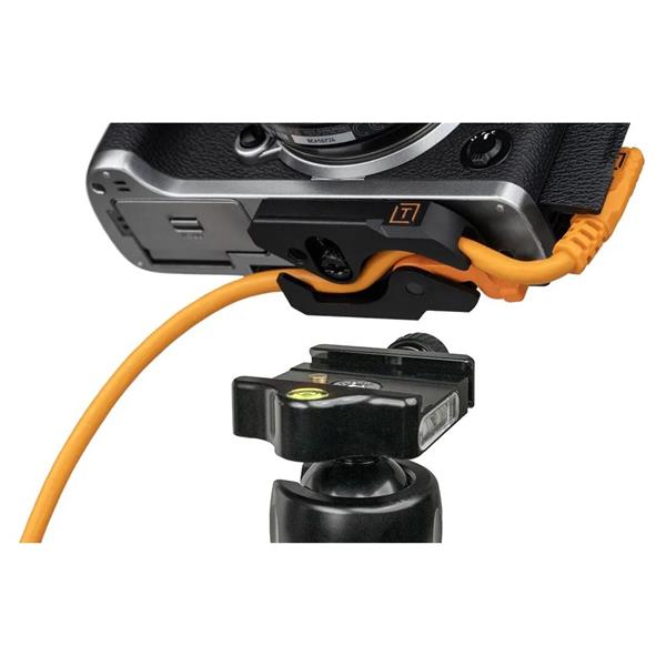 Tether Tools LeverLock Cable Kit Optima 10G 4.6m Straight to Right Orange