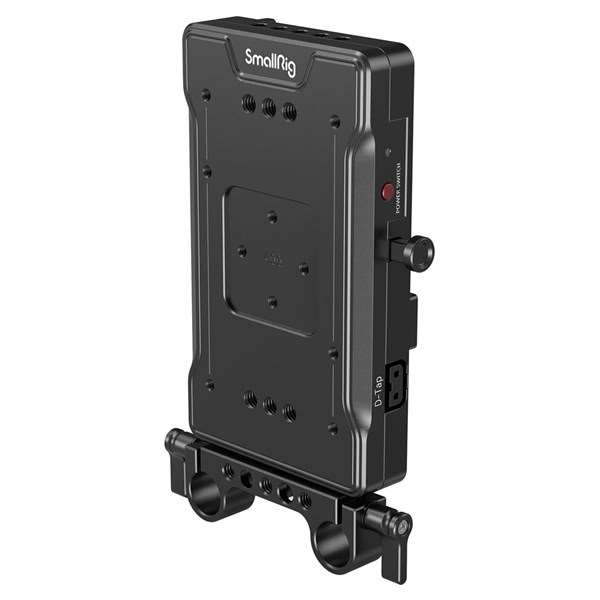 SmallRig V Mount Battery Adapter Plate with Dual Rod Clamp