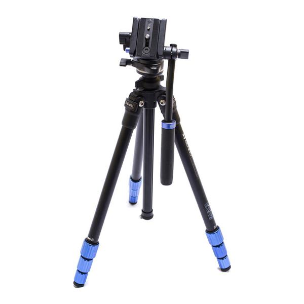 Benro Slim TSL08A Video Aluminium Tripod Kit w S2C Short Handle Head Ex Demo