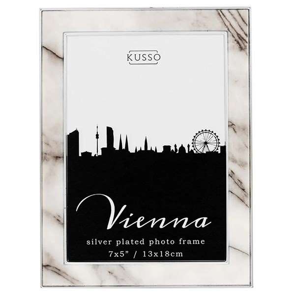 Vienna Marble Design Silver Plated Photo Frame 7x5