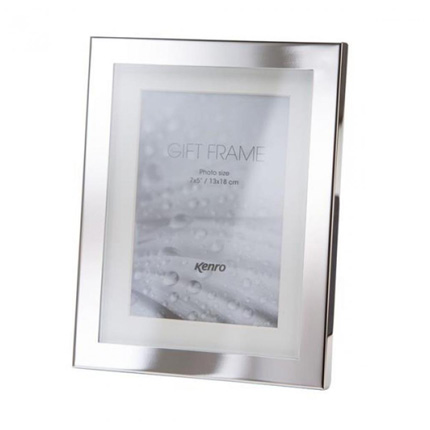 Kenro Shiny Silver Photo Frame 8 x 6