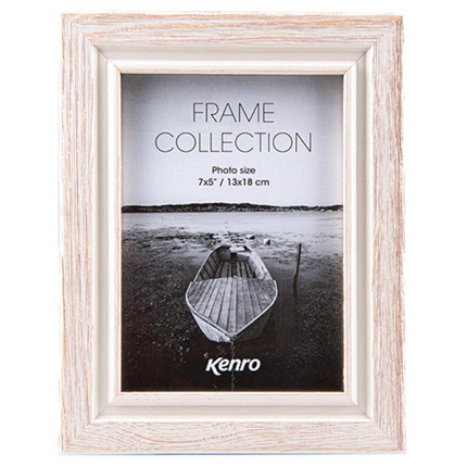Kenro Emilia Distressed White Frame 7x5