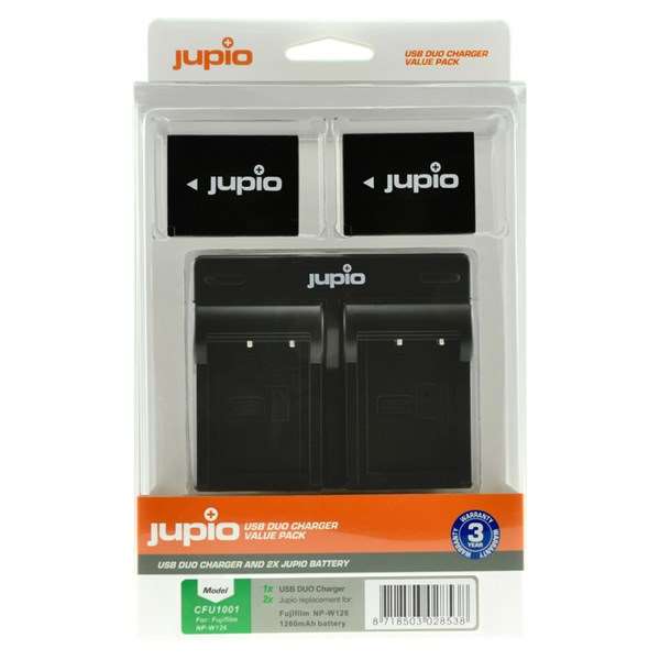 Jupio Value Pack 2x Battery NP-W126S + USB Dual Charger