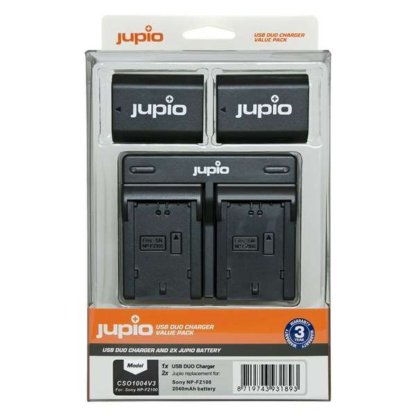 Jupio Value Pack 2x Battery NP-FZ100 2040mAh + USB Dual Charger