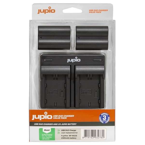 Jupio Value Pack 2x Battery NP-W235 + USB Dual Charger