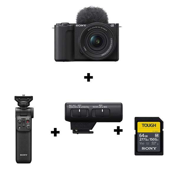 Sony ZV-E10 II Creator Kit with 16-50mm Lens, Remote Grip and Mic