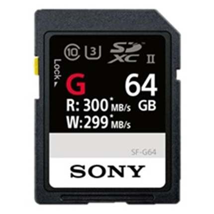 Sony SDXC SF-G Series 64gb300mb/s UHS II memory card