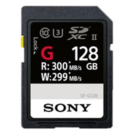 Sony SDXC SF-G Series 128GB 300mb/s UHS II memory card