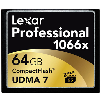 Lexar Professional 64GB 1066x Pro 160MB/s UDMA-7 CF Memory Card