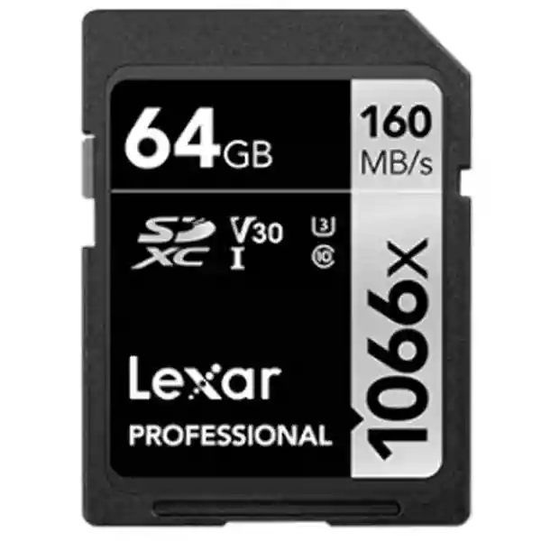 Lexar 64MB Professional 1066x UHS-I V30 SDXC Card Silver