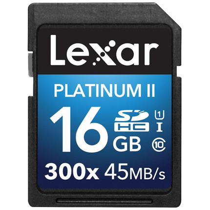 Lexar 16GB SDHC 300X 45MBs Class 10