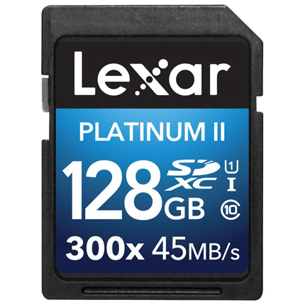 Lexar 128GB SDXC 300X 45MBs Class 10
