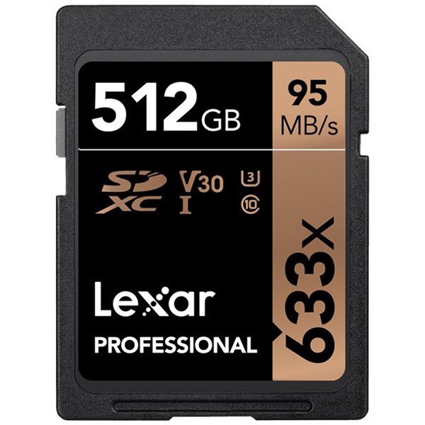 Lexar 512GB SD UHS-1 633x Pro 95MB/s